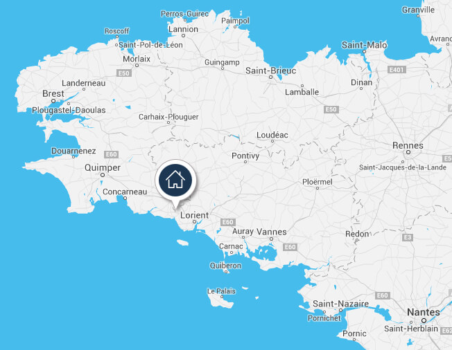 Carte du Finistère